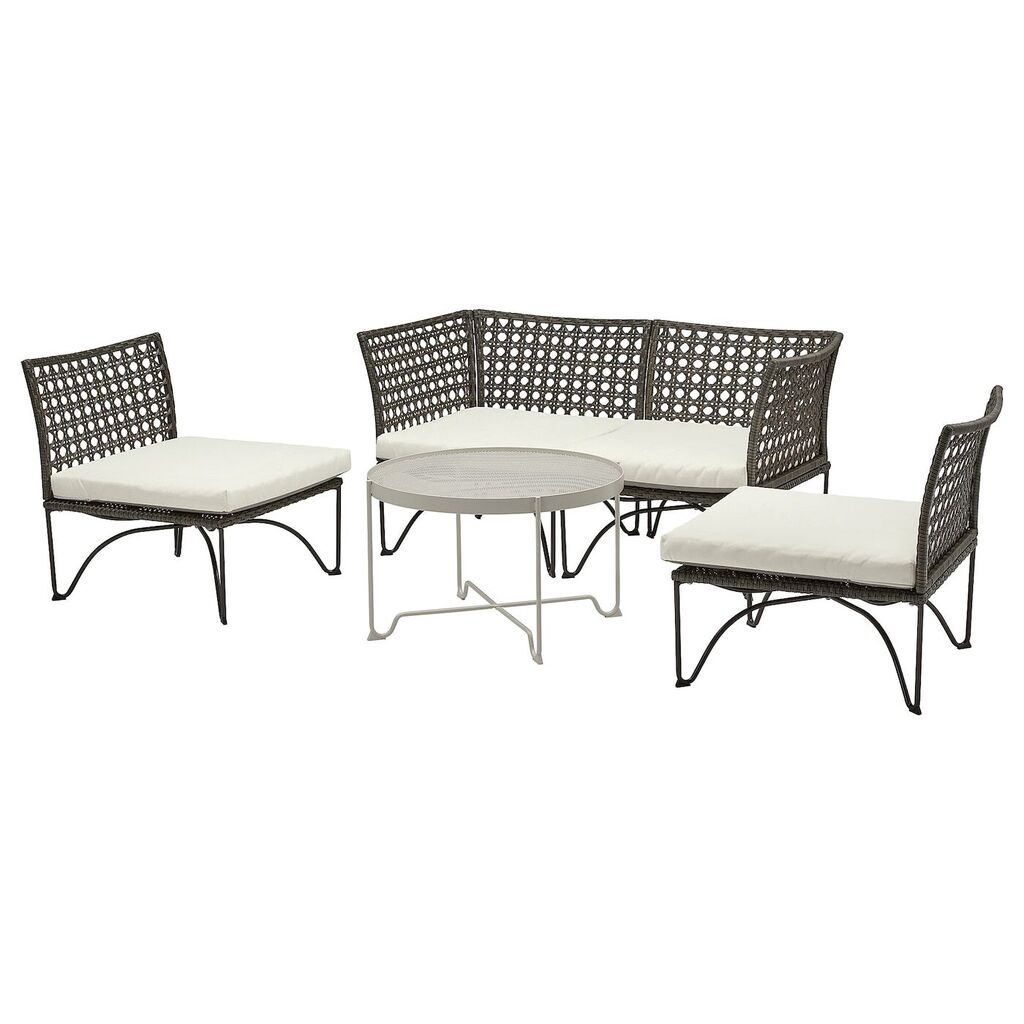 IKEA Jutholmen 4-seat conversation set, outdoor, dark grey/kuddarna beige offer
