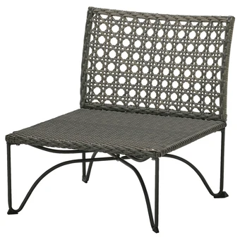 Jutholmen one-seat section, outdoor, dark grey-brown