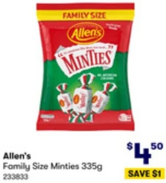 Allen's Family Size Minties 335g