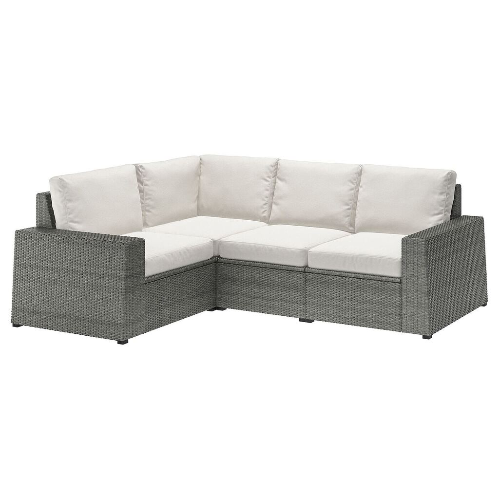 IKEA Sollerön modular corner sofa 3-seat, outdoor, dark grey/frösön/duvholmen beige offer