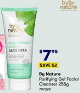 BIG W By Nature Purifying Gel Facial Cleanser 255g offer
