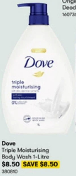 Dove Triple Moisturising Body Wash 1-Litre