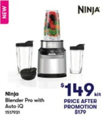 BIG W Ninja Blender Pro with Auto iQ offer