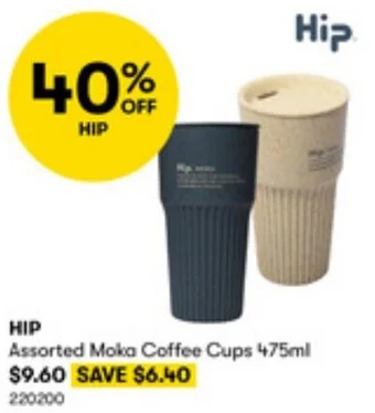 BIG W HIP Assorted Moka Coffee Cups 475ml offer