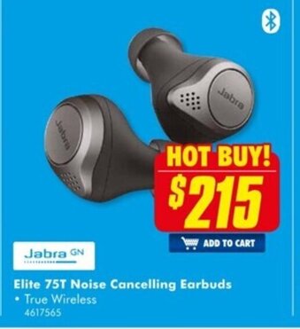 Jabra Elite 75T Noise Cancelling Earbuds