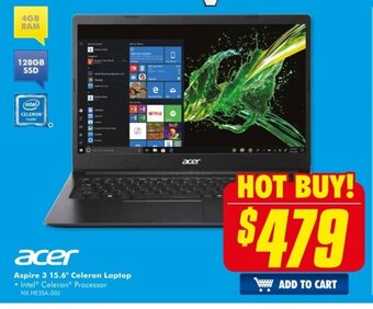 The Good Guys Acer Aspire 3 15.6" Celeron Laptop offer