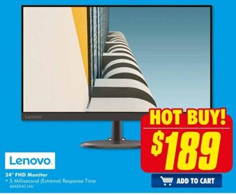 The Good Guys Lenovo 24" FHD Monitor offer