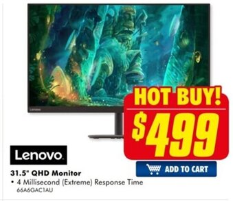 The Good Guys Lenovo 31.5" QHD Monitor offer