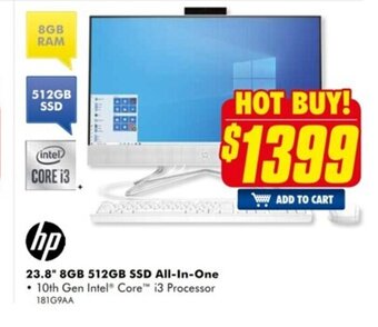 HP 23.8" 8Gb 512GB SSD All-In-One