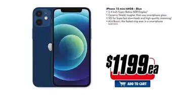 The Good Guys iPhone 12 Mini 64GB-BLue offer