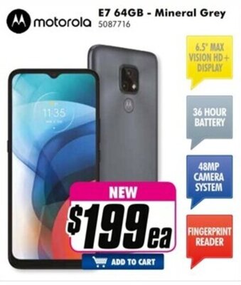The Good Guys Motorola E7 64GB - Mineral Grey offer