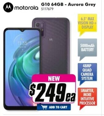 The Good Guys Motorola G10 64GB-Aurora Grey offer