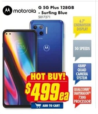 The Good Guys Motorola G 5G Plus 128GB - Surfing Blue offer