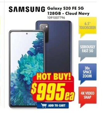 The Good Guys Samsung Galaxy S20 FE 5G 128GB - Cloud Navy offer