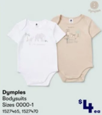 BIG W Dymples Bodysuits offer