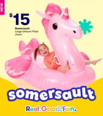 BIG W Somersault Large Unicorn Float offer