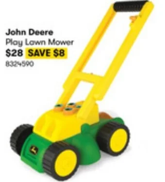 BIG W John Deere Play Lawn Mower offer