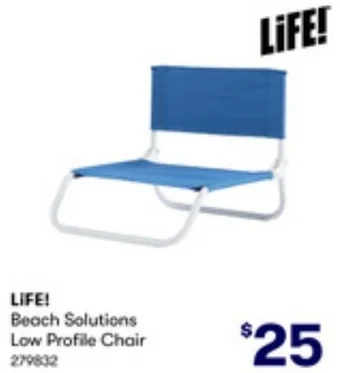 BIG W LIFE! Beach Solutions Low Profile Chair offer