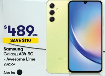 BIG W Samsung Galaxy A34 5G - Awesome Lime offer