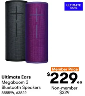BIG W Ultimate Ears Megaboom 3 Bluetooth Speakers offer