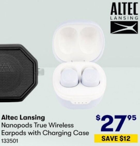 BIG W Altec Lansing Nanopods True Wireless Earpods with Charging Case offer