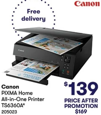 BIG W Canon PIXMA Home All-in-One Printer offer