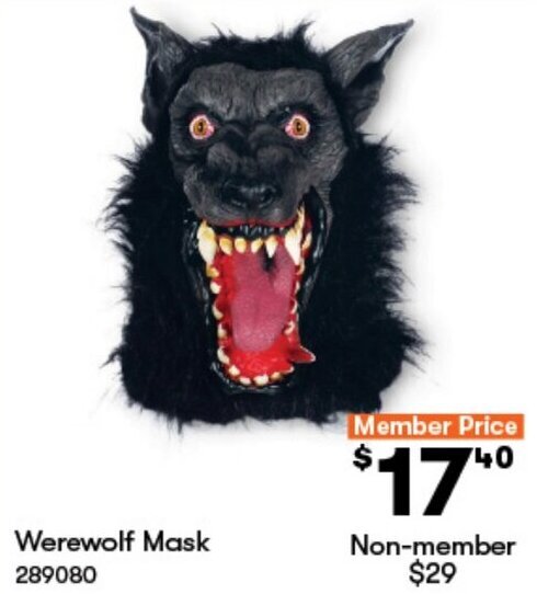 BIG W Werewolf Mask offer