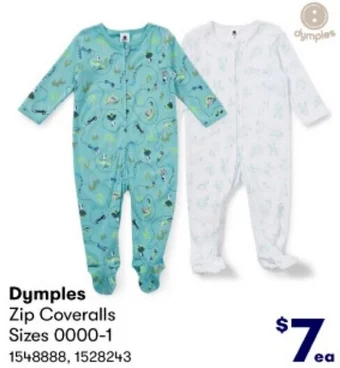 BIG W Dymples Zip Coveralls offer