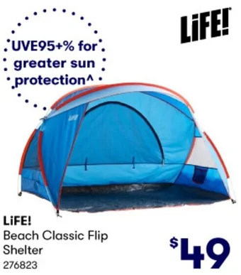 BIG W LIFE! Beach Classic Flip Shelter offer