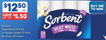Foodland Sorbent Toilet Rolls 24 Pack or Double Length 12 Pack offer