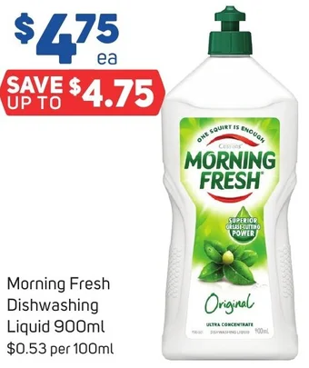Foodland Morning Fresh Dishwashing Liquid 900ml offer