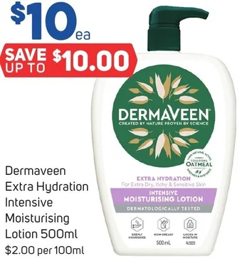 Foodland Dermaveen Extra Hydration Intensive Moisturising Lotion 500ml offer