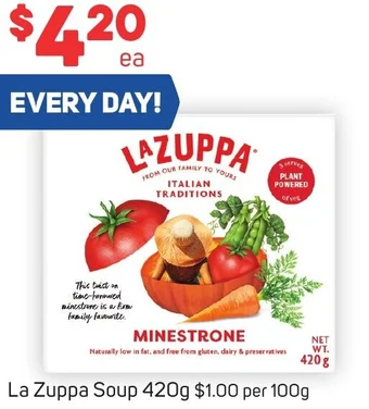 Foodland La Zuppa Soup 420g offer