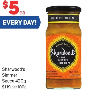 Foodland Sharwood's Simmer Sauce 420g offer