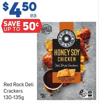 Foodland Red Rock Deli Crackers 130-135g offer