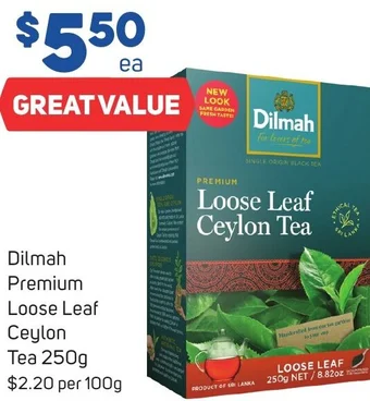 Foodland Dilmah Premium Loose Leaf Ceylon Tea 250g offer
