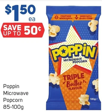 Foodland Poppin Microwave Popcorn 85-100g offer