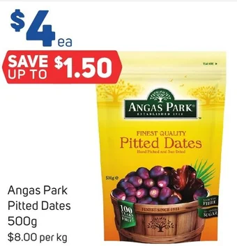 Foodland Angas Park Pitted Dates 500g offer
