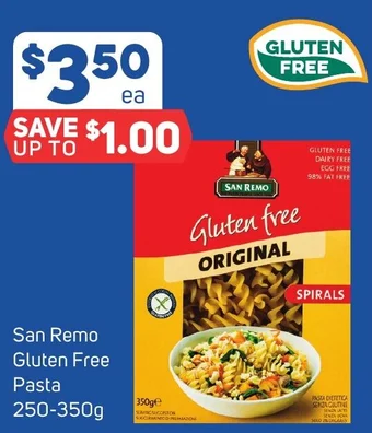 Foodland San Remo Gluten Free Pasta 250-350g offer