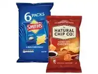 Coles Smith’s Chips 6 Pack 114g or Jumpy’s Snacks 5 Pack 90g or The Natural Chips Co. Potato Chips 175g offer