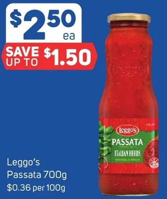Foodland Leggo's Passata 700g offer