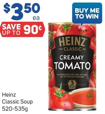 Foodland Heinz Classic Soup 520-535g offer