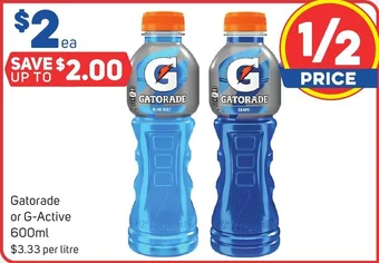 Foodland Gatorade or G-Active 600ml offer