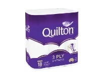 Foodworks Quilton Classic White Toilet Tissue 3ply 18 Pack offer