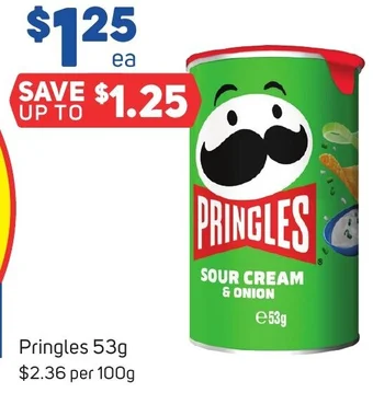 Foodland Pringles 53g offer