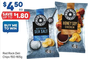 Foodland Red Rock Deli Chips 150-165g offer