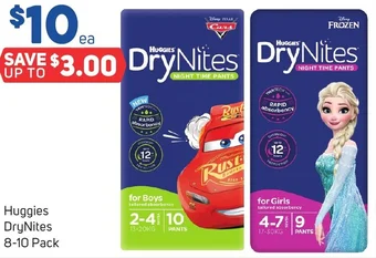 Foodland Huggies DryNites 8-10 Pack offer