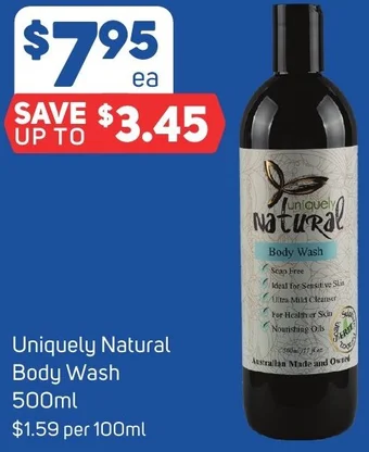 Foodland Uniquely Natural Body Wash 500ml offer