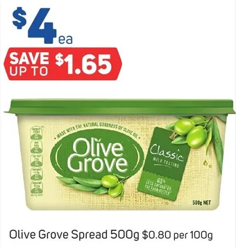 Foodland Olive Grove Spread 500g offer