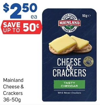 Mainland Cheese & Crackers 36-50g